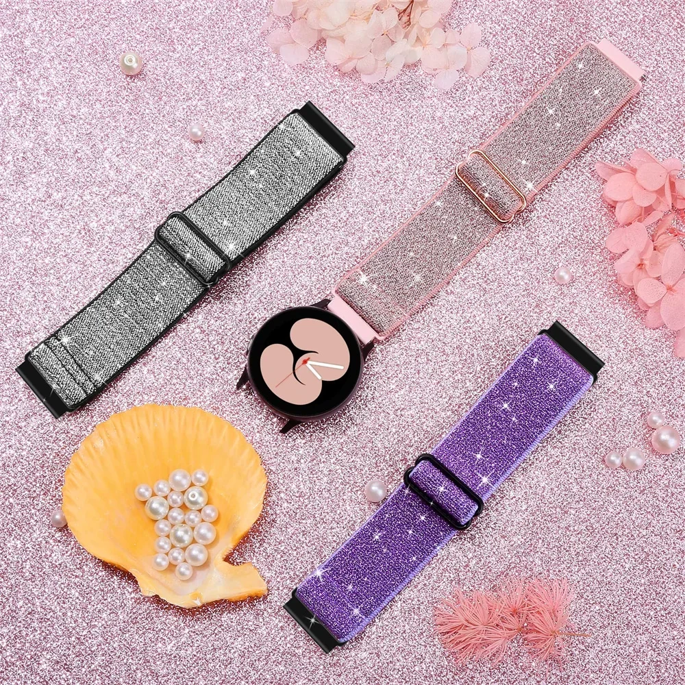 Elastic Shiny strap For Samsun - Titan Smartwatch Accessories ulasan dan harga