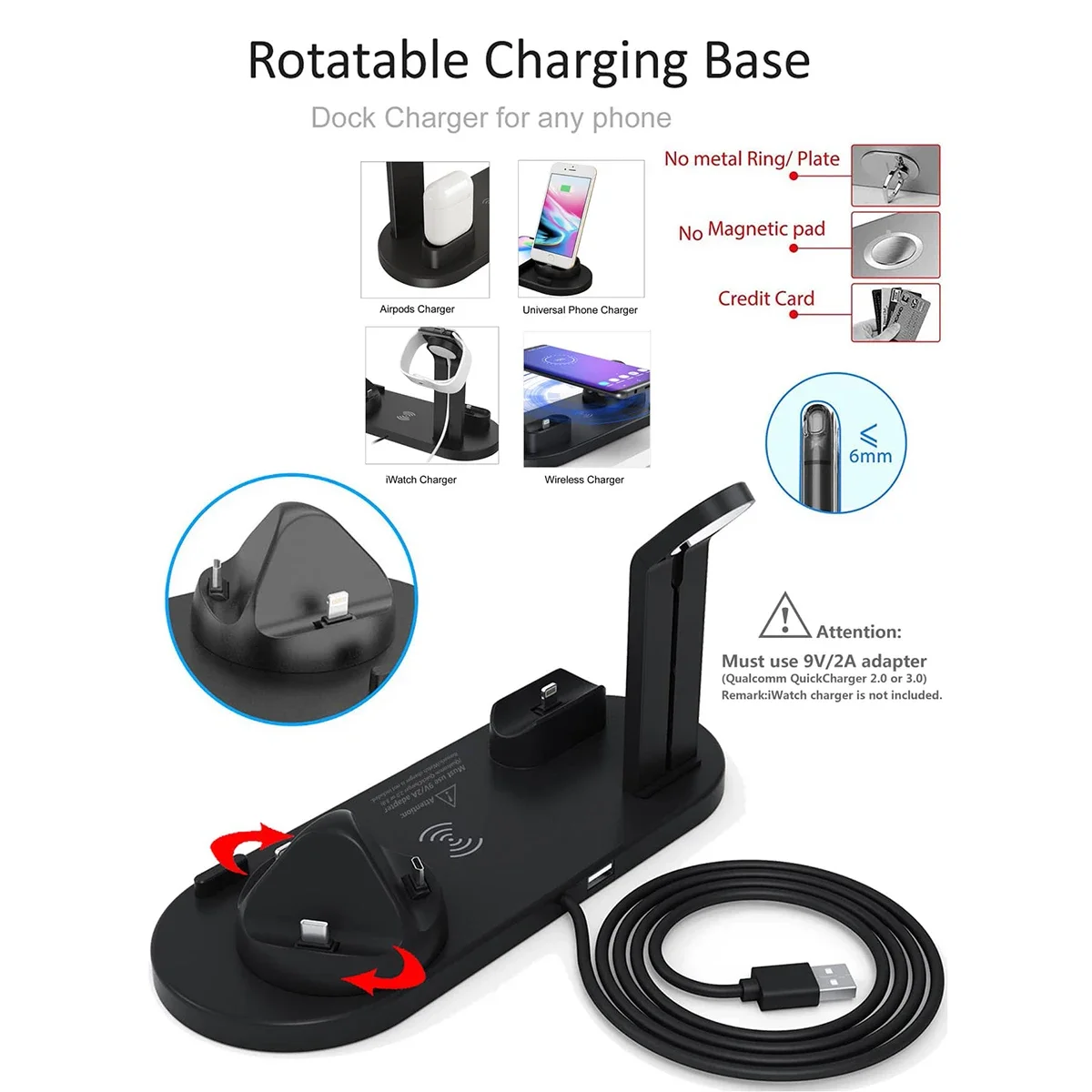 7 In 1 Wireless Charger Stand  - Smartwatch X12 ulasan dan harga